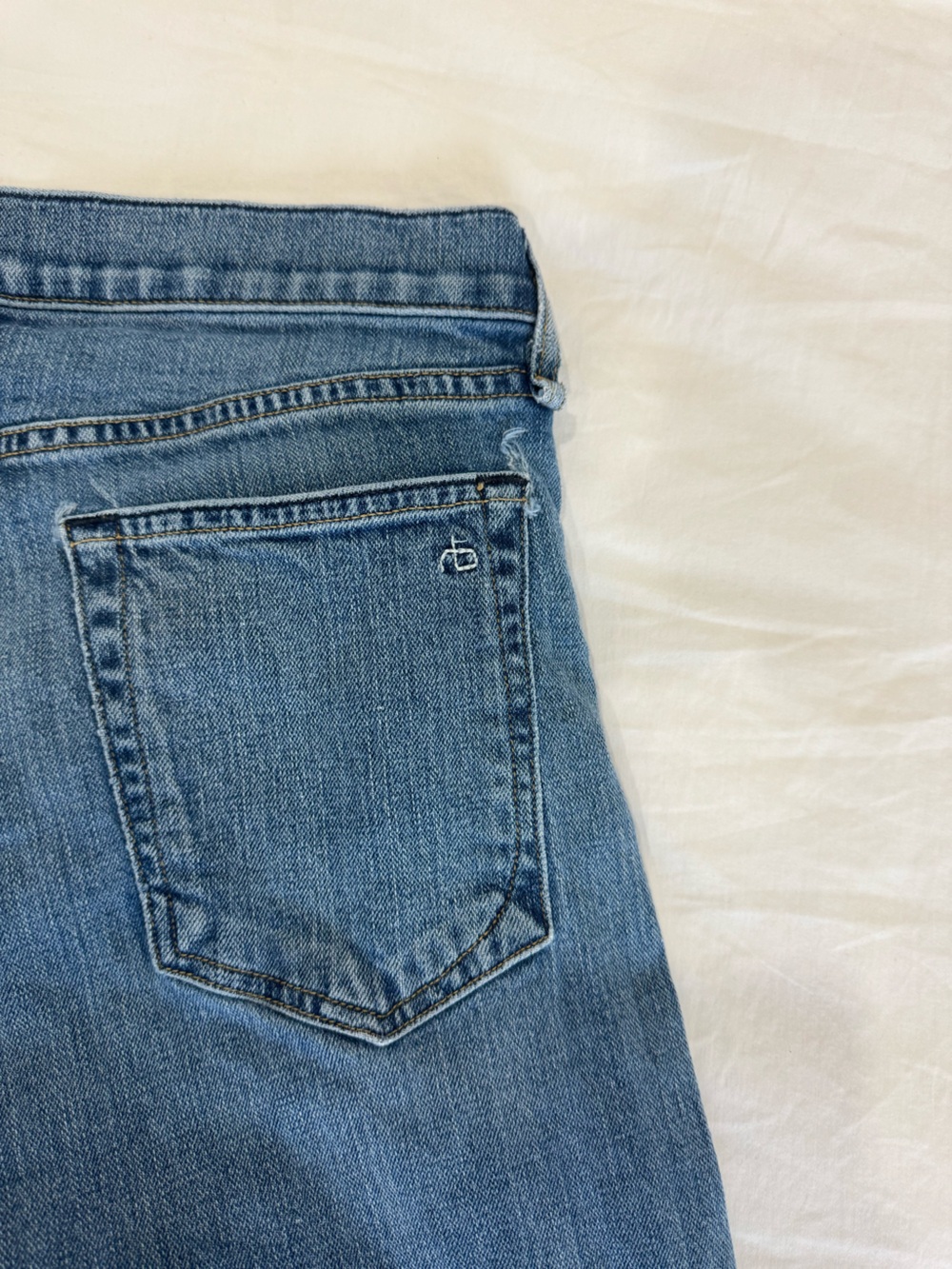 rag & bone Men's Blue Distressed Jeans - Picture 4 of 4